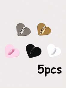1/2/3/5/10pcs Heart-Shaped Metal Snap Buttons, Suitable For DIY Phone Case Straps, Keychains, Keyring Clips, Smartphone Lanyards, Handmade Decorative Accessories, Compatible With Android/ 17/16/15 And Other Models, Available In Gold, Silver, Black And Colorful - Multicolor - View 31
