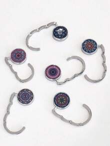 1 chiếc móc treo bàn gấp gọn chống trượt họa tiết Mandala, thích hợp cho bàn làm việc văn phòng, bàn ăn, v.v., phụ kiện treo túi xách dễ thương. - Nhiều màu - Xem 5