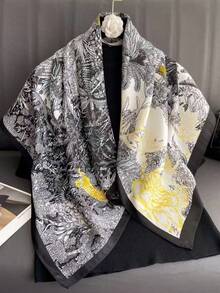 1pc Women's Bohemian Faux Silk Twill Scarf Headband, Suitable For Daily Wear - Multicolor Twill - View 12
