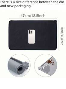 1 tấm lót thức ăn cho thú cưng bằng silicon hình chữ nhật, màu trơn tối giản, chống thấm nước, chống trơn trượt và dễ vệ sinh, bền bỉ cho việc cho thú cưng ăn hàng ngày, thích hợp làm quà tặng Ngày của Mẹ. - Nhiều màu - Xem 5