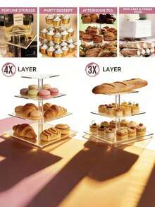 Cupcake Stand, Tiered Cupcake Tree Tower, Transparent Dessert Display Rack, Suitable For Dessert Table, Wedding, Birthday Party - Multicolor - View 4