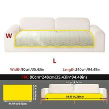 1pc Modern Minimalist Style Ice Silk Sofa Cushion, Non-Slip & Scratch Resistant, 4-Season Universal Seat Pad, Fits 1-4 Seater Sofa Protector, Machine Washable, Suitable For Living Room And Bedroom Decorative Pillow - Green - View 16