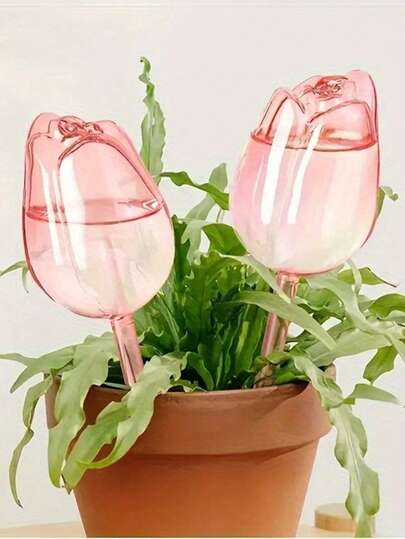 1/5Pcs Tulip Shaped Self-Watering Globes These Elegant Tulip-Shaped Automatic Watering Globes Enable Effortless Hands-Free Plant Care. Requiring No Electricity, They Steadily Release Water To Keep Indoor And Outdoor Potted Plants Consistently Hydrated. Easy To Refill And Install, They Deliver A Stable Long-Lasting Water Supply For All Your Plants.