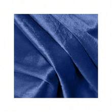 Plain Velvet Curtain With 8 Buttons (1 Piece), Soft And High Quality Fabric, Enhances The Style Of Your Home, Perfect To Complement Any Modern Decor Style. - 藍寶石 - 查看 9