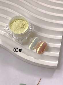 Aurora Glass Pearl Nail Powder Flash Mirror Surface Effect Ultra Fine Opalescent Holographic Shimmer Nail Art Powder For Home DIY Manicure Design Professional Nail Salon(0.5g/Bottle) - Multicolor - View 7