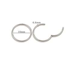 1pc Silver 304 Stainless Steel Spring Ring Clasp, Openable O-Ring Keychain Connector For DIY Jewelry, Bags, And Crafts - Buckle - View 10