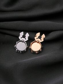 1/2/4pcs 22mm Elegant Rhinestone & Faux Pearl Button Covers For Women, Crystal Button Covers, Detachable Clip On Button Covers, Crystal Fancy Buttons For Clothing, Button Snaps With Pliers Press For Dress Suit Tux Shirt Accessories, Lead Color - Multicolor - View 8