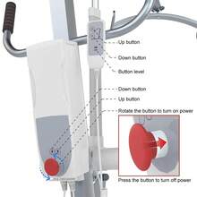 BUYHAO  Patient Lift For Home Use, Full Body Sling With Commode Opening, 400 Lbs Capacity - View 2