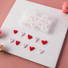 Bộ dụng cụ làm khuyên tai và mặt dây chuyền hình trái tim mini ngày Valentine bằng đất sét polymer, khuôn đất sét mềm hình kẹo trái tim, dụng cụ làm đất sét và mặt dây chuyền. - trắng - Xem 5