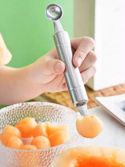Dụng cụ tạo viên dưa hấu bằng thép không gỉ, dụng cụ cắt dưa hấu, dụng cụ trang trí đĩa trái cây, dụng cụ tạo hình rau củ, khuôn chia trái cây, dụng cụ trang trí salad, dụng cụ nhà bếp đa năng dùng cho đĩa trái cây và các bữa tiệc.