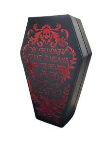 1 Hộp đựng đồ hình quan tài sáng tạo, hộp đựng đồ đa năng phong cách Gothic, hộp đựng trang sức lót nhung đen, phụ kiện đàn guitar, nhẫn, bông tai, dây chuyền, hộp đựng đồ trang trí độc đáo dùng cho Halloween và hàng ngày. - Nhiều màu - Xem 11