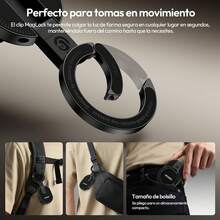 MA39 Soporte magnético con Ventosa 3 en 1, trípode Giratorio 360 °   con mosquetón, Compatible con iPhone 7 a 12, Ideal para el Tablero del Auto, el Gimnasio, la Cocina y la Oficina - 1 - Ver 3