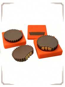 Peanut Butter Cup Fidget Clicker Toy, 3D Printed Food Stress Relief Gadget, Quiet Anti-Anxiety Hand Fidget, Mini Desk Decompression Toy For Home Office Dorm Travel, Relaxation Novelty Accessory, Perfect Birthday Gift For Adults - Multicolor - View 6