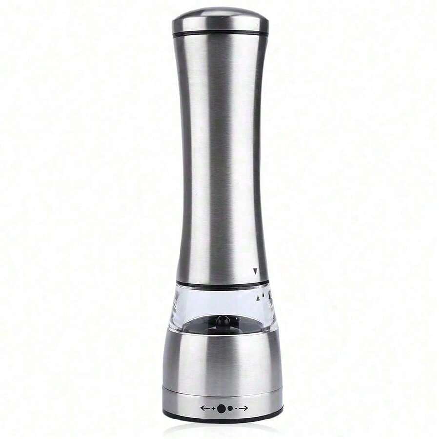 不锈钢玻璃研磨器 手动胡椒盐研磨器 厨房配件 烹饪工具 - 銀色 - 查看 1