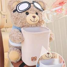 2026 Popular Spring Summer Plush Bear 2-In-1 Car Tissue Holder And Trash Can, Multifunctional Tissue Dispenser With Garbage Storage, Vehicle Armrest Boxes And Cozy Home Decoration, Soft And Stylish Auto Interior Ornament With Lovely Animal Design - 1 - View 6