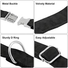 Collar de perro de moda suave y cómodo, ajustable en tamaños pequeño/mediano/grande, adecuado como regalo para perros machos/hembras - Negro - Ver 6