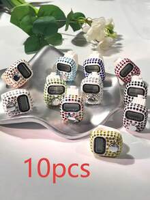 Nhẫn đeo tay kỹ thuật số đính đá mới, bộ đếm ngón tay tiện dụng giúp giảm căng thẳng, thích hợp cho kinh doanh, đếm số lần cầu nguyện, quà tặng lễ hội, v.v. - Nhiều màu - Xem 22