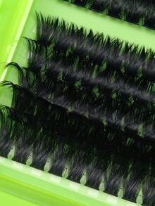 290pcs D Curl Lash Clusters With Bottom Lashes 100/120D 10-18mm Multi-Types Individual Clusters Eyelash Extensions Spike Lashes Wispy Lash DIY Lash Extensions - D - View 3