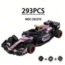Bloques de Construcción de Coche de Carreras F1, Vehículo Campeón de Carreras de 8 Rejillas (Con Pegatinas), Regalo de Cumpleaños para Niños, Regalo de Navidad - MOC-216948 - Ver 8