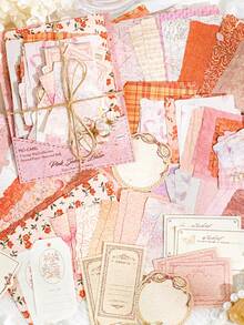 1 Set Of Assorted Materials, Vintage Stationery Series, Retro Scrapbooking DIY Decorative Paper Pack - Multicolor - View 4