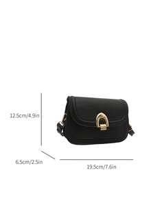 Bolso de mano y bolso de hombro de correa ancha de unicolor y estampado, edición de Año Nuevo para mujer - Negro 6 - Ver 4