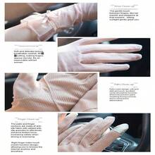 Gants de protection solaire d'été, gants de protection UV imprimés glace pour femmes, gants anti-dérapants pour écran tactile et conduite pour filles, gants de protection solaire longs et fins pour l'été, convenant pour la conduite, la balade à vélo électrique - Plusieurs styles - Voir 6