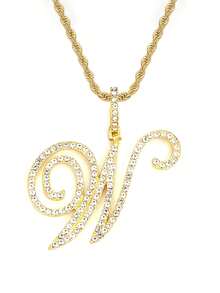 1pc Fashion Cursive Letter A-Z Necklace, Women Jewelry For Daily Wear - Romantic 26 Cursive Letter Necklace - View 32