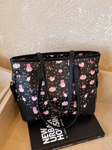 Bolso de mano de gran capacidad para mujer, nueva llegada de bolso de hombro minimalista para ir al trabajo - Multicolor - Ver 9