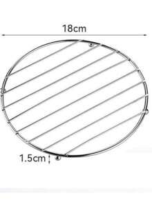 4 piezas Posavasos de acero inoxidable, Tapetes de mesa resistentes al calor para cocina, Almohadillas para tazas, Almohadillas de aislamiento de acero inoxidable, Protección contra quemaduras para la mesa, Adecuado para comedor, cocina, hornear - Plateado - Ver 23