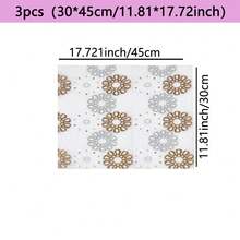 2/3/5/8/9pcs Brown Washed Shelf Liners, Adhesive-Free Drawer & Cabinet Mats, Decorative Floral Pattern, Durable PET Material, Suitable For Kitchen, Fridge, Vanity & Shelves, Drawer Liners, Multi-Purpose Surface Covering, Elegant Design, Smooth Texture - Honeysuckle Flakes - View 17