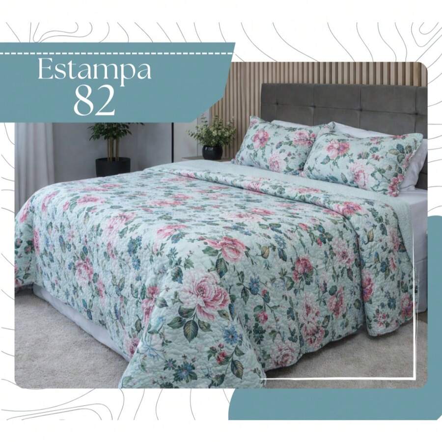 Luxury Double-Sided Embroidered Bedspread Set For Queen/King Sizes - 82 - 查看 1