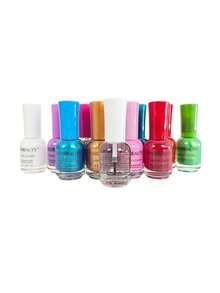 Set Of 12 Water-Based Nail Polishes, 16ml, Quick-Drying, Long-Lasting, Easy To Use, Suitable For Beginners, For Salon Or Home Use - Violet Purple - View 2