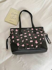 Bolso de mano de gran capacidad para mujer, nueva llegada de bolso de hombro minimalista para ir al trabajo - Multicolor - Ver 7