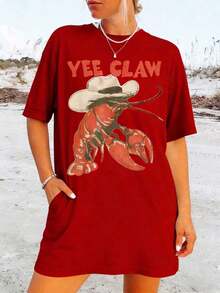 Dam-T-shirts - Röd - Visa 1