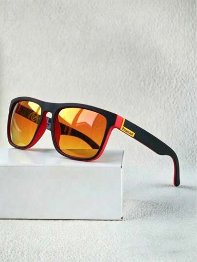 1 Pair Men's Sports Fashion Glasses, Suitable For Cycling And Outdoor Activities, Sports Casual Stylish Glasses