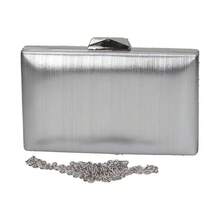Chenson MISS | MISS Party Bag For Young Fashion – Silver Event Clutch Bag – Ceremony Bag With Shoulder Chain – Clasp Closure – Elegant Style – Wedding – Event – Stylish – Model 2311D-5 - Silver - View 1