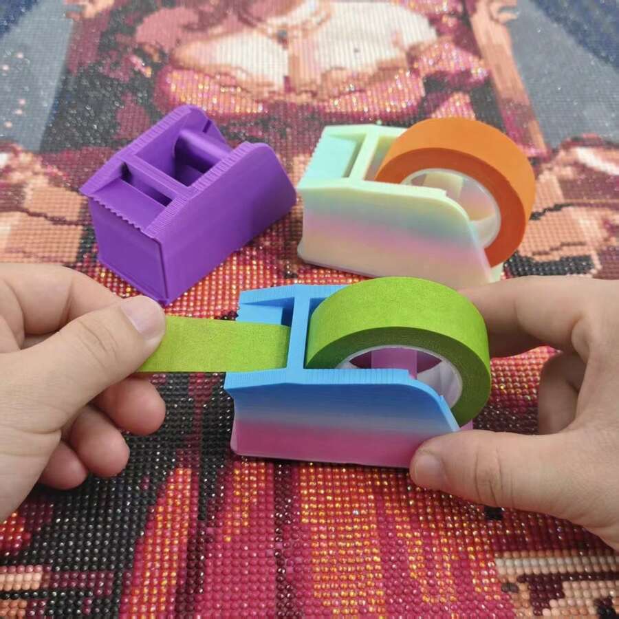 升級版可攜式 5D 鑽石畫膠帶切割工具，DIY 手工膠帶分發器，附精準切割工具的鑽石紙膠帶，適用於辦公室與居家使用