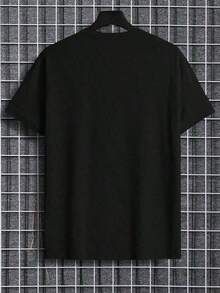 Hombres Camiseta algodón con estampado de letra Q1XE - Albaricoque - Ver 8