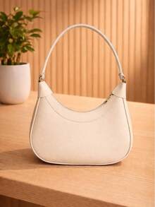 1 Peça Bolsa Boho Feminina Meia Lua De Ombro Y Mão / Bolsa Para Mulheres Estilo Canoa Baguete Sofisticada. - Gengibre - Visão 5