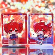 1pc 8cm 2D Flat Figurine / Animated Character Acrylic Statue / Cute Style / Pillow Decor / Q-Version , Odorless, Clear And Visually Appealing Figurine, Suitable For Decoration, Office Display, Or Gift To Fans - Multicolor - View 2