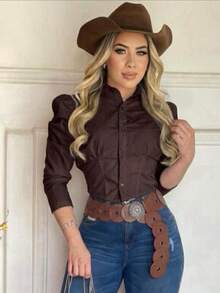 DUSTY CORSET SHIRT - Rỉ Nâu - Xem 3
