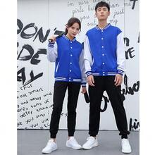Mens Winter Baseball Jacket Comfortable Thick Warm Varsity Style Casual School & Work Uniform Coat - 黑線紅 - 查看 3