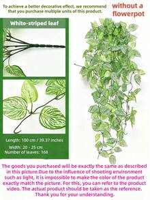 1株人造吊兰，户外人造植物，逼真吊兰，仿真常春藤吊兰，抗紫外线塑料植物，情人节礼物，季节性家居装饰 - 綠色 - 查看 13