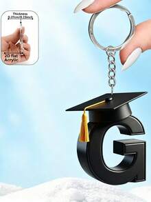 2D Acrylic Graduation Letter Design Keychain, Ideal Gift For Graduates, Teachers And Classmates - Graduation Cap - View 7
