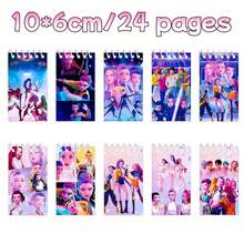 Bộ 10 cuốn sổ tay hoạt hình K-Pop 100 trang, sổ tay xoắn lò xo di động in hình nhân vật hoạt hình K-Pop dễ thương, 24 trang, quà tặng lễ hội cho trẻ em [Giao hàng ngẫu nhiên] - Nhiều màu - Xem 1