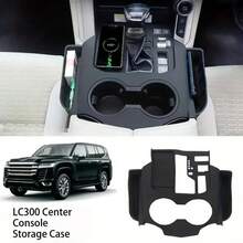 1 pieza Alfombrilla de almacenamiento de consola central de silicona sin olor para Land Cruiser LC300, caja de almacenamiento bajo la pantalla & protector de consola, caja de almacenamiento superior/inferior 2 en 1 con soporte para ETC, bandeja organizadora de basura impermeable y resistente a manchas, almohadilla antideslizante integrada, fácil de instalar & limpiar, accesorio de almacenamiento & decoración interior del automóvil - A - Ver 5