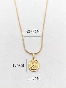 1 pieza Collar con colgante de concha marina chapado en oro de 18K de acero inoxidable, unisex, adecuado para vacaciones en la playa, diseño minimalista y de lujo - Amarillo Oro - Ver 12
