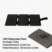 Portable Foldable Solar Panel, 5W/10W (Non-Foldable), 12W, 21W, 32W Options, Waterproof & Durable, Emergency Charging For Phones, Power Banks, Flashlights Or Small Energy Storage Devices During Outdoor Camping, RV Travel - Multicolor - View 13