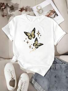 Dam-T-shirts - Vitt - Visa 2