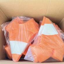 1顶派对帽交通锥高顶礼帽 - 伪装交通信号灯帽 - 仿交通路障帽 - 可折叠交通路障冰淇淋桶趣味帽 - 彩色 - 查看 5
